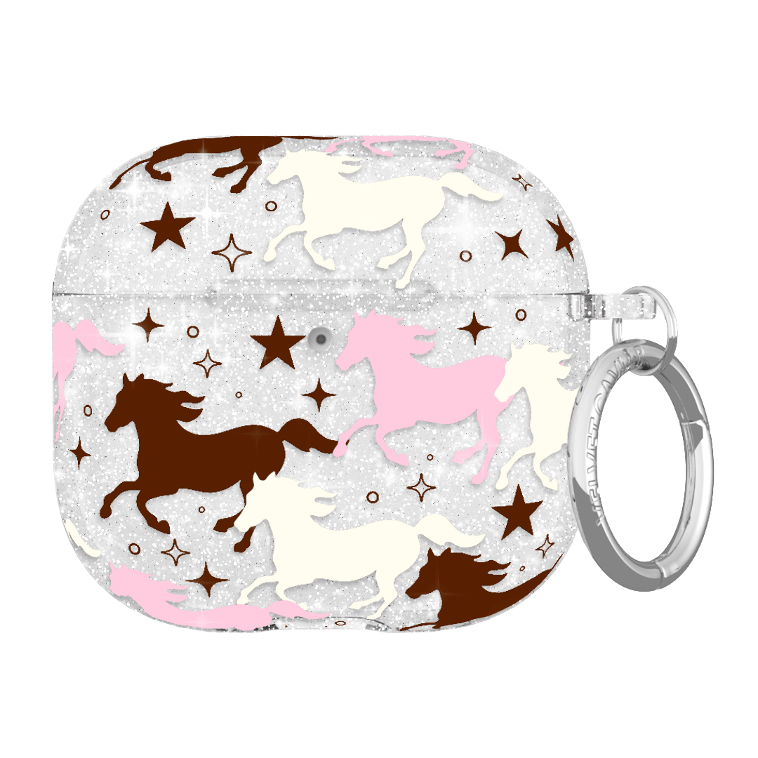 Pink Pony Glitter AirPod Case