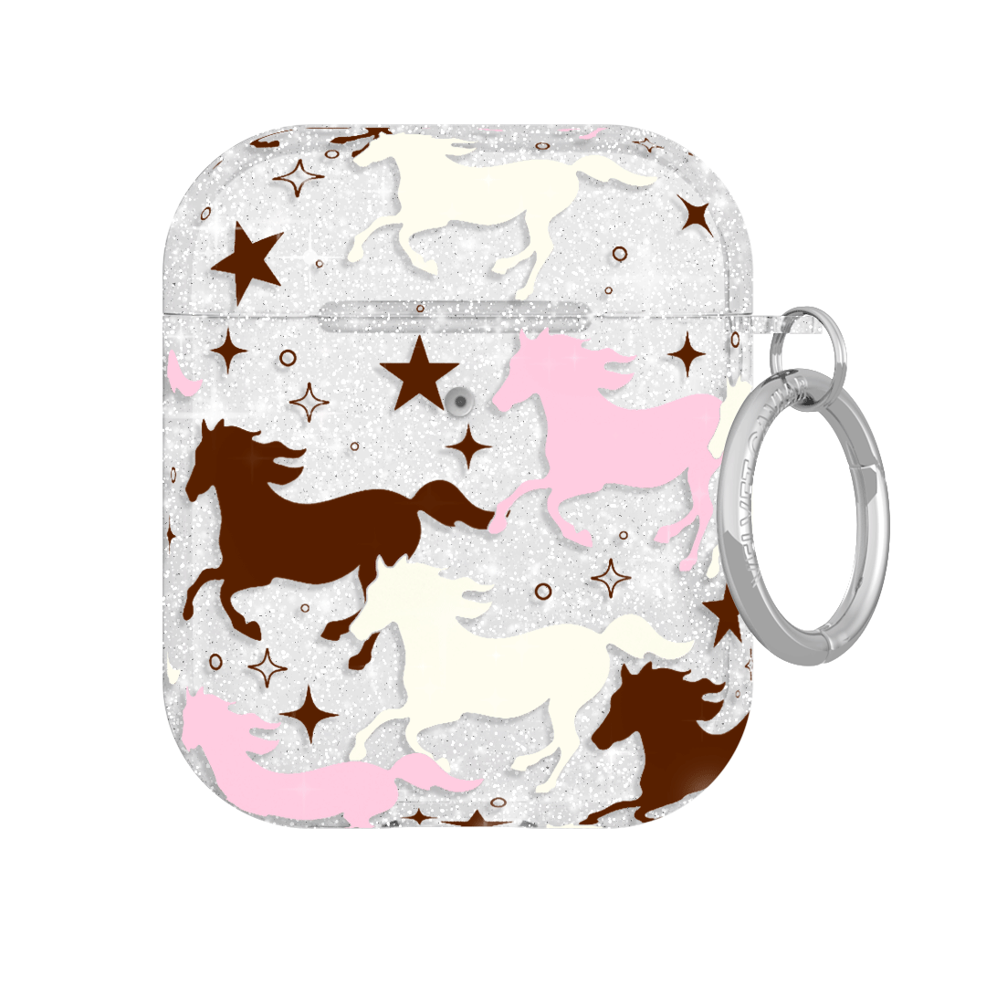 Pink Pony Glitter AirPod Case
