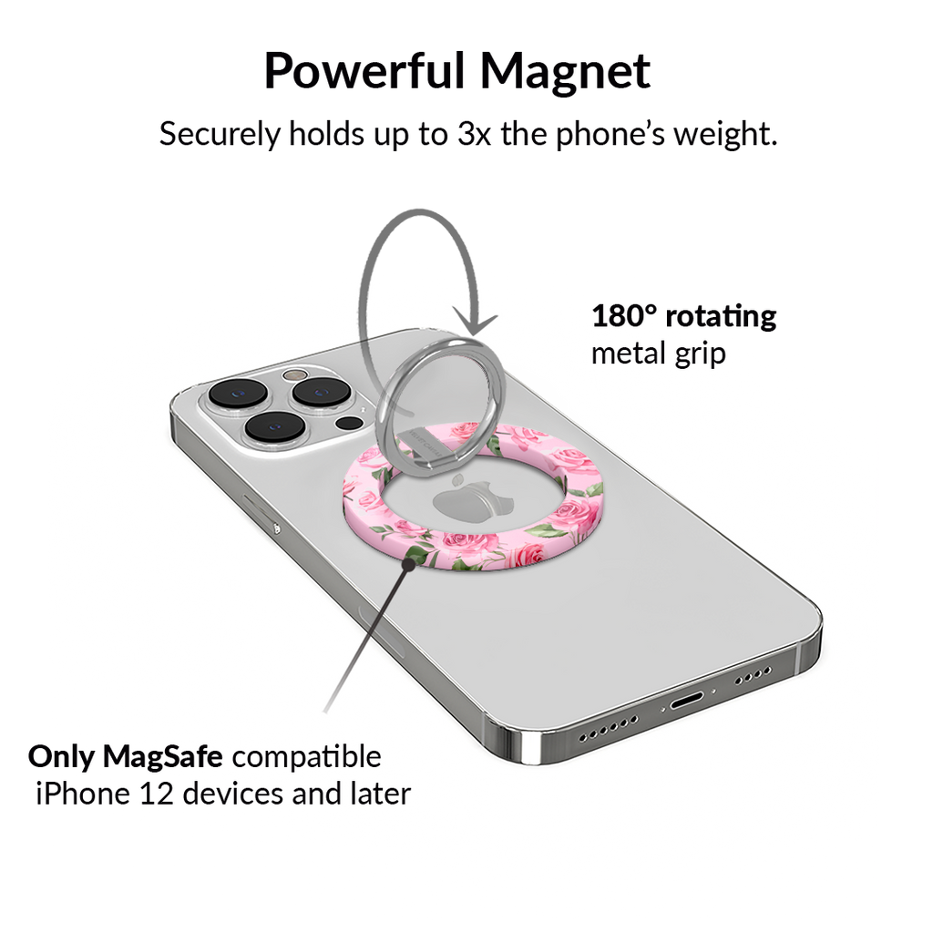 Baby Pink Roses MagSafe Grip Ring
