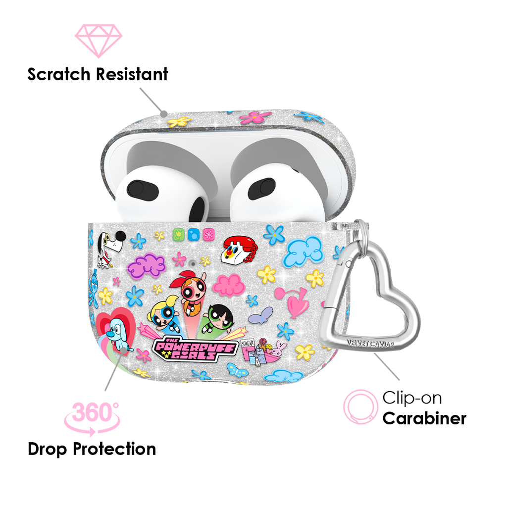 The Powerpuff Girls Girl Power Glitter AirPod Case