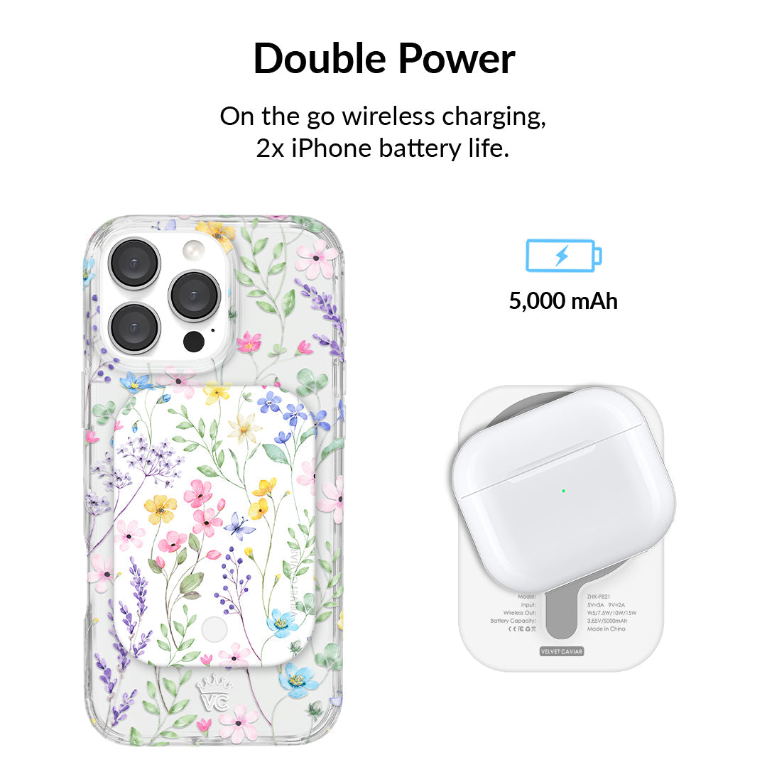Enchanted Floral MagSafe Battery Power Pack