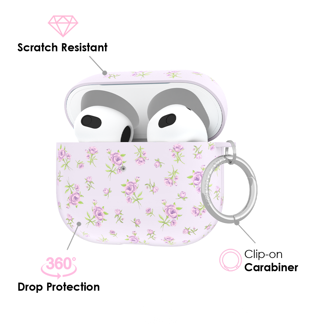 Dainty Lilac Floral AirPod Case