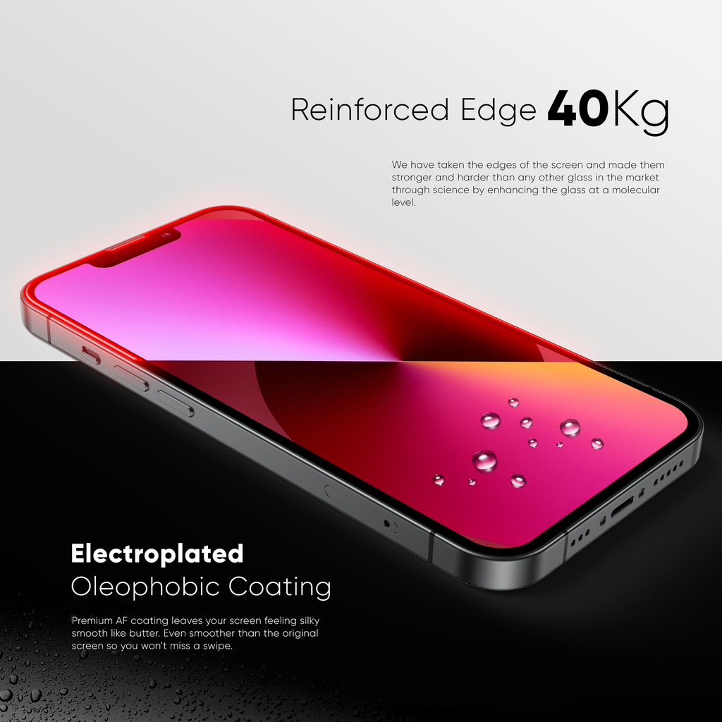 NanoArmour for iPhone 13 Pro Ultra Clear Screen Protector Anti-Dust Edge-to-Edge (Upgraded to ONETIME PRO)