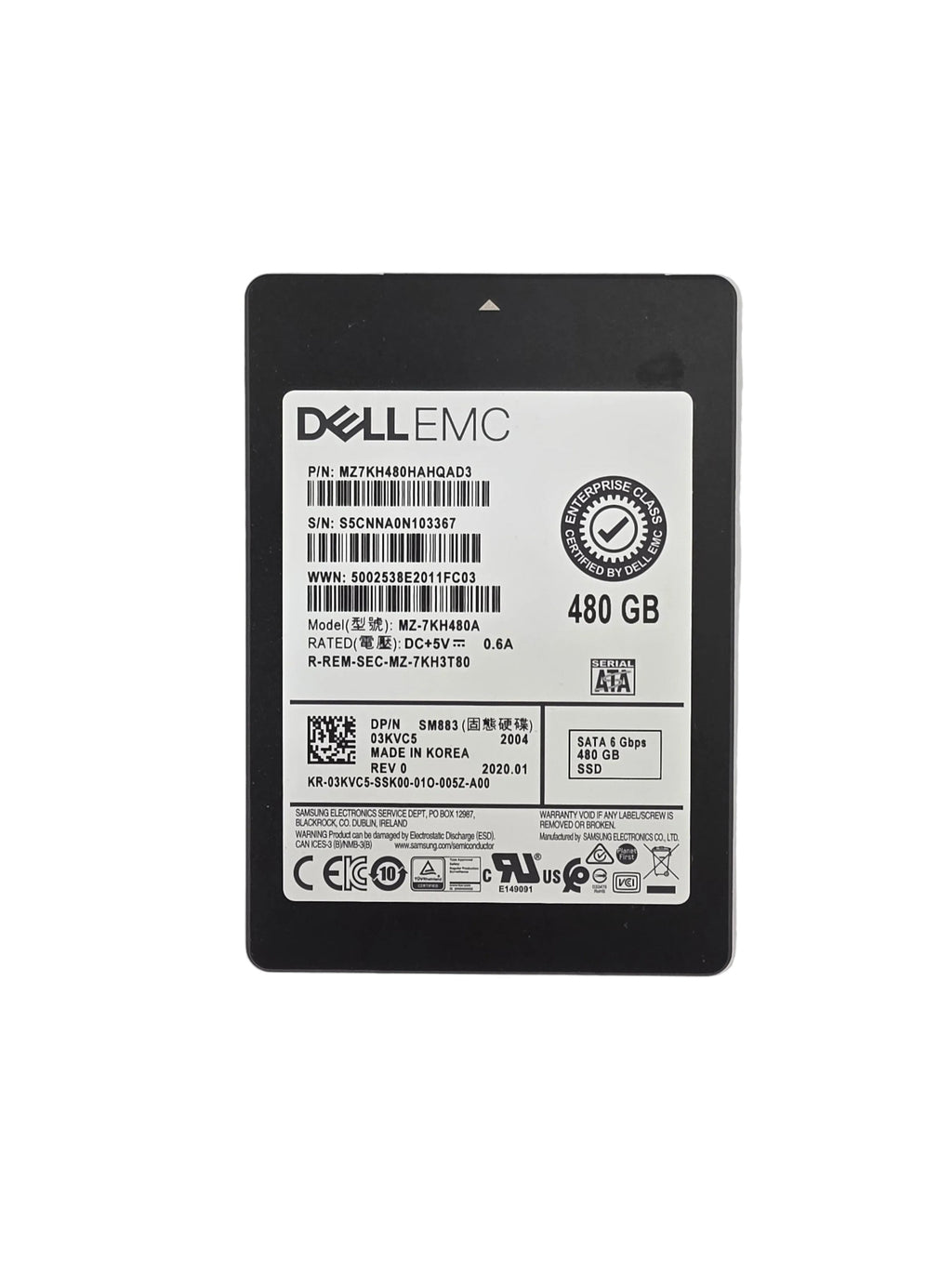 Dell SSD SATA3 2.5" 480GB TLC Mixed Use 6GBPS