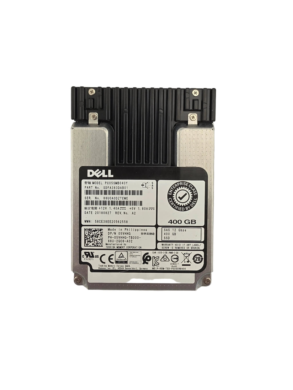 Dell SSD SAS 2.5" 400GB MLC Write Intensive 12GBPS