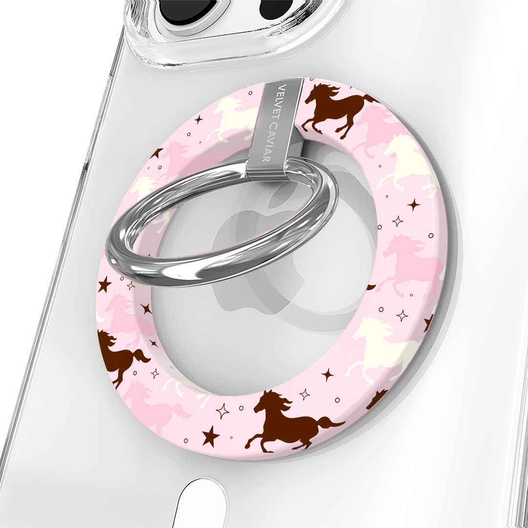 Pink Pony Glitter MagSafe Grip Ring