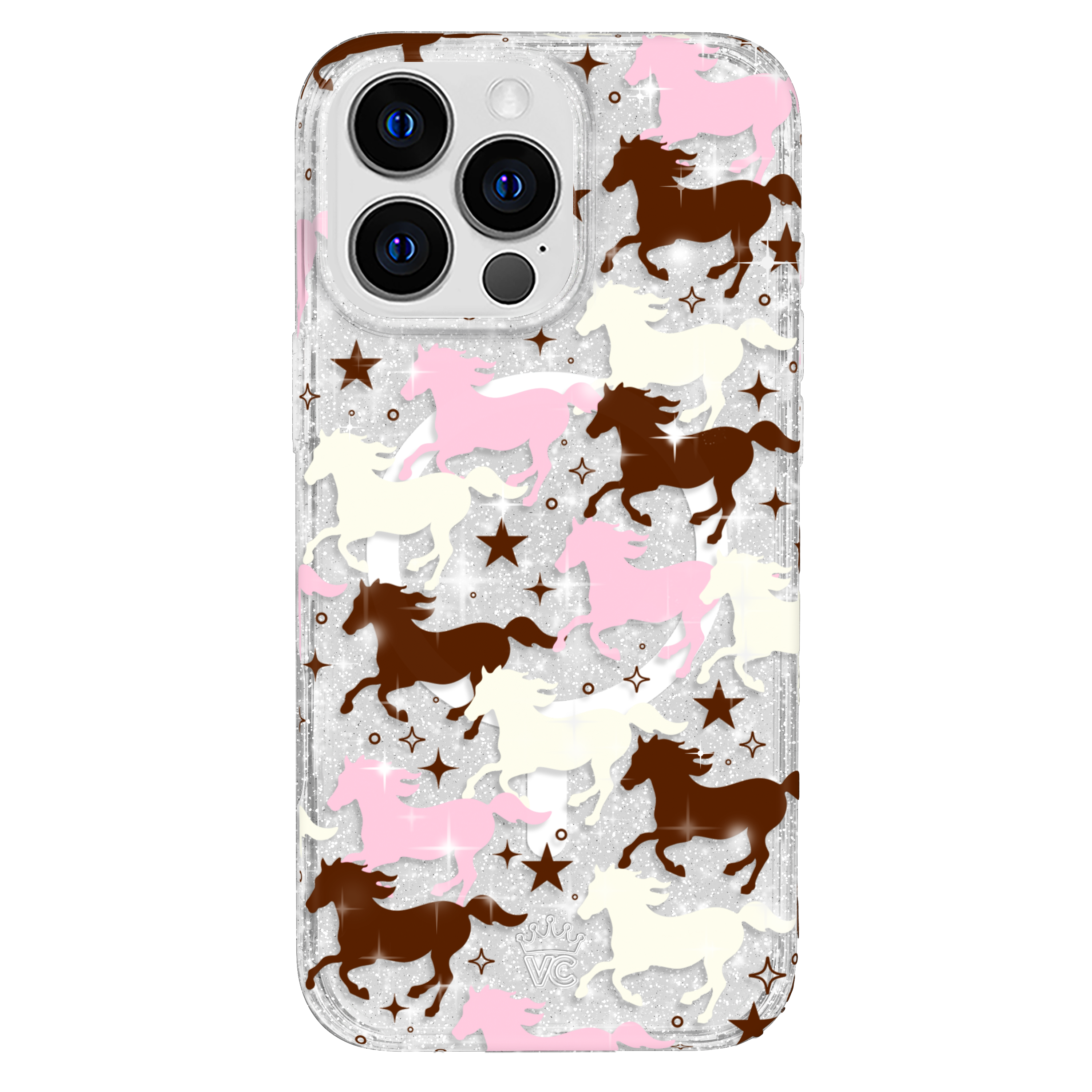 Pink Pony Glitter iPhone Case