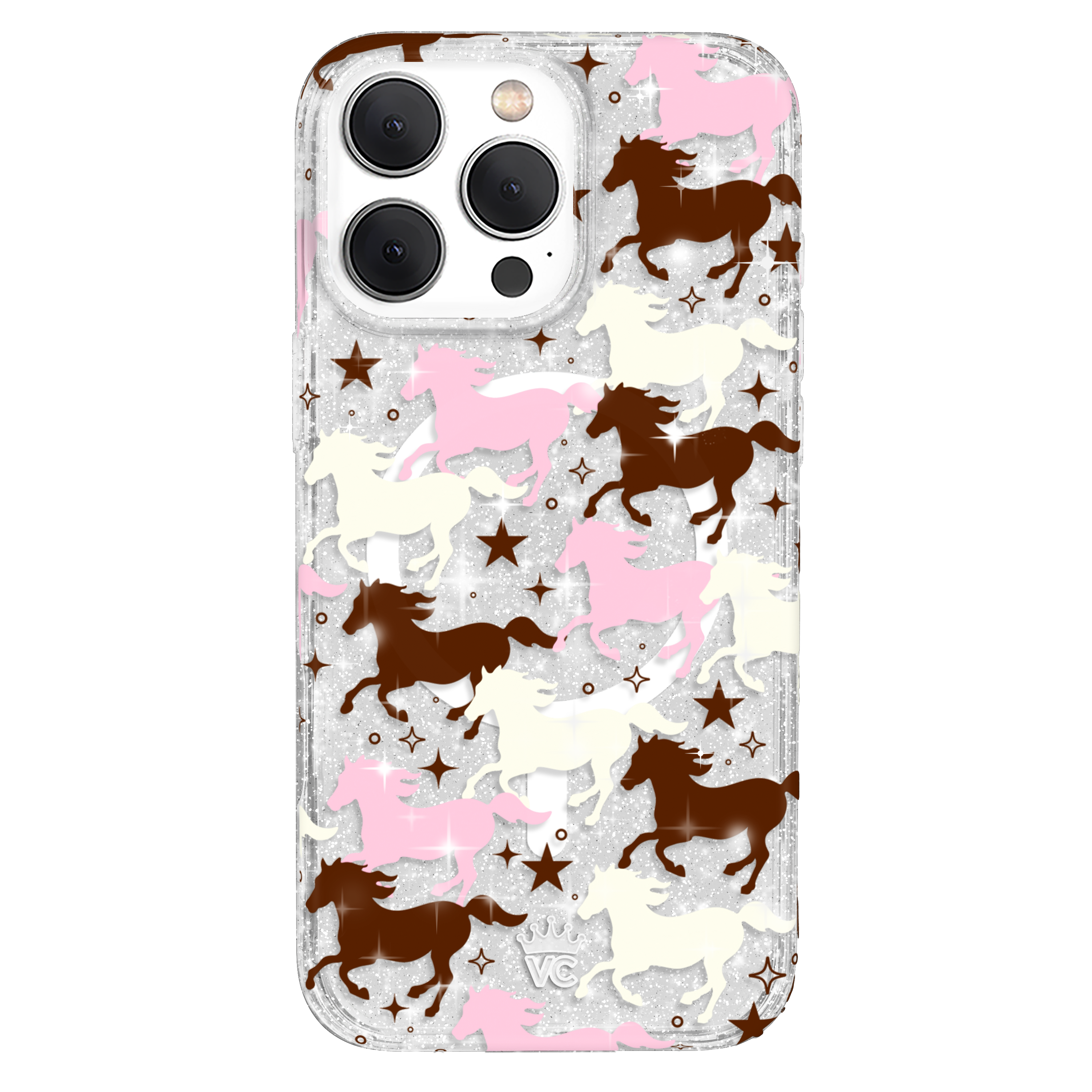 Pink Pony Glitter iPhone Case
