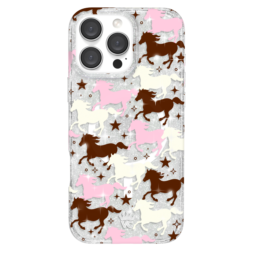Pink Pony Glitter iPhone Case