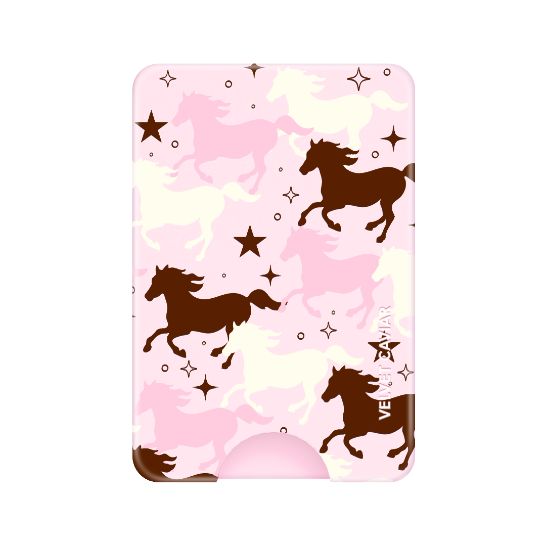 Pink Pony Glitter MagSafe Wallet