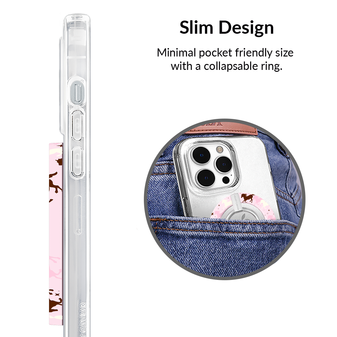 Pink Pony Glitter MagSafe Grip Ring