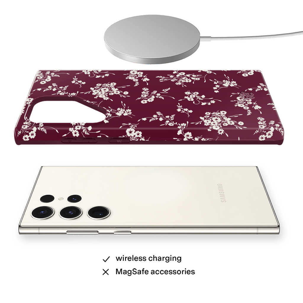 French Burgundy Floral Samsung Case