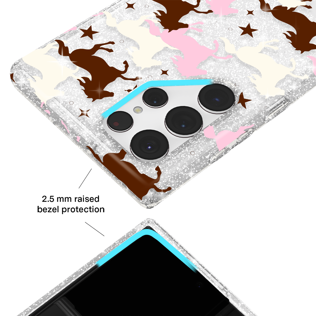 Pink Pony Glitter Samsung Case