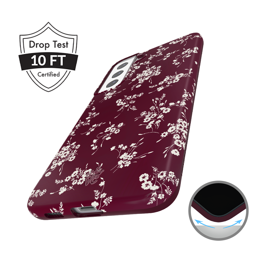 French Burgundy Floral Samsung Case