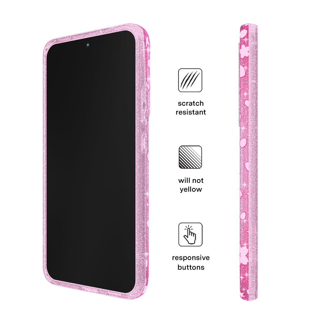 Cherry Blossom Glitter Samsung Case