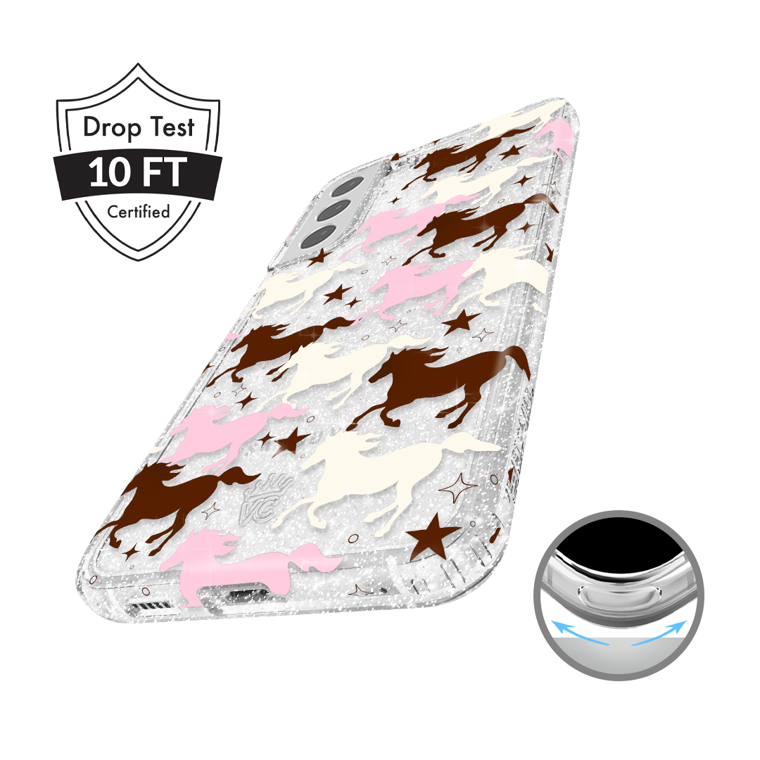 Pink Pony Glitter Samsung Case