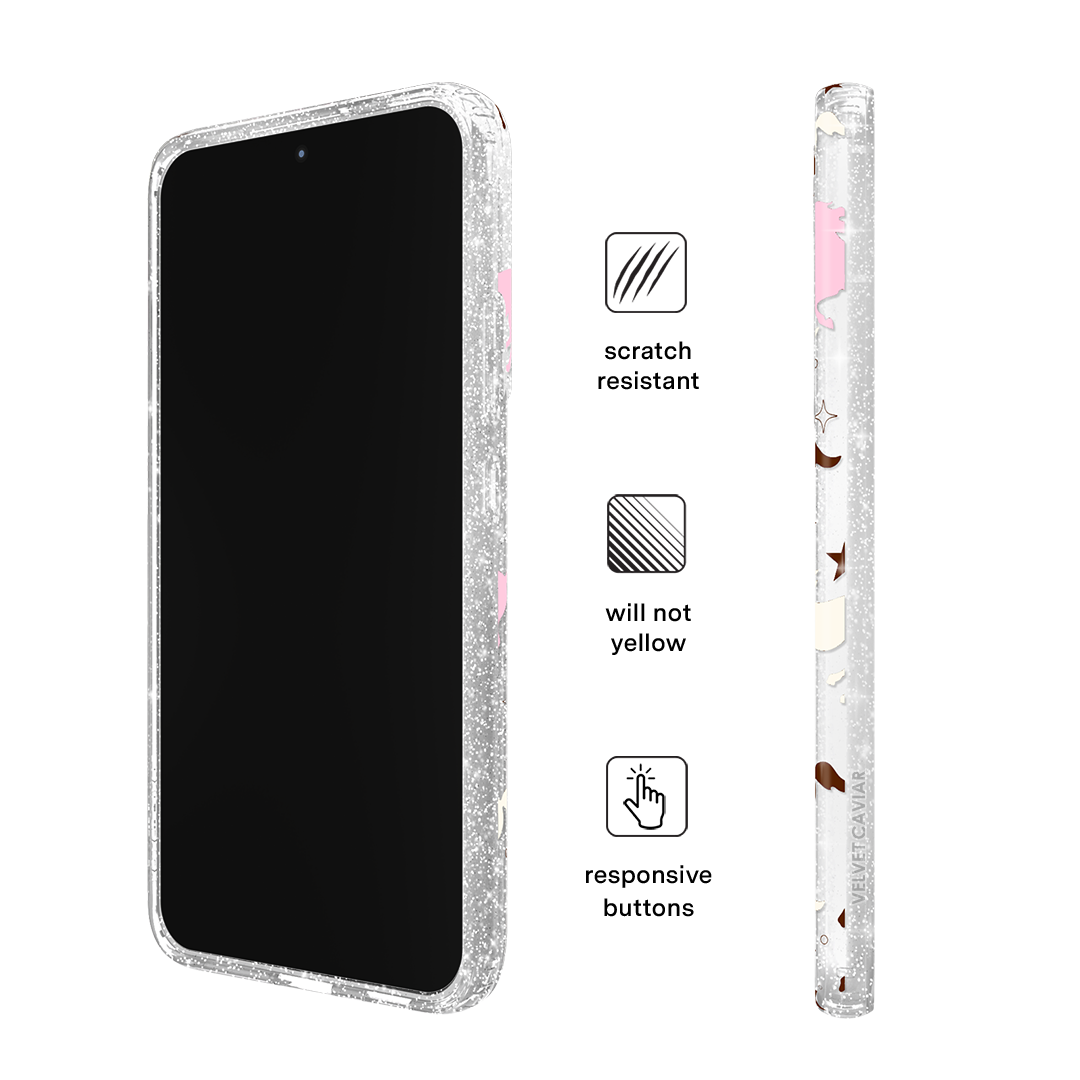 Pink Pony Glitter Samsung Case