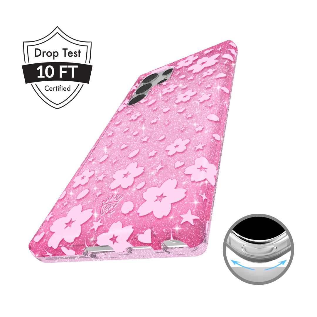 Cherry Blossom Glitter Samsung Case