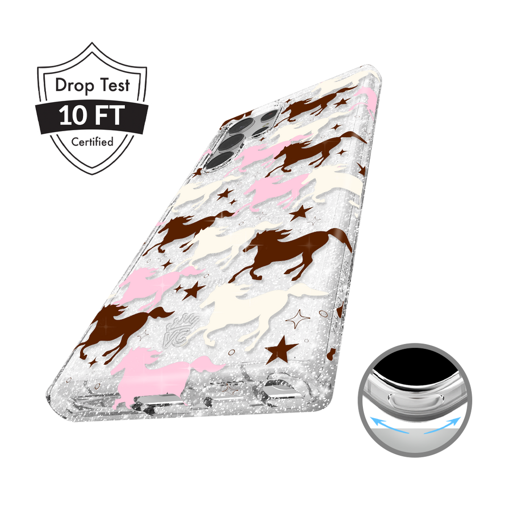Pink Pony Glitter Samsung Case