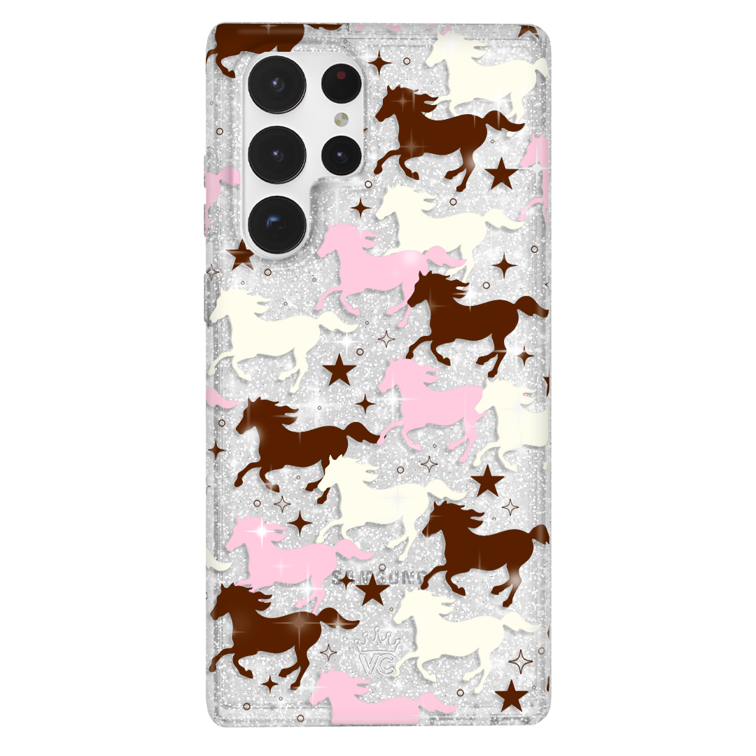 Pink Pony Glitter Samsung Case