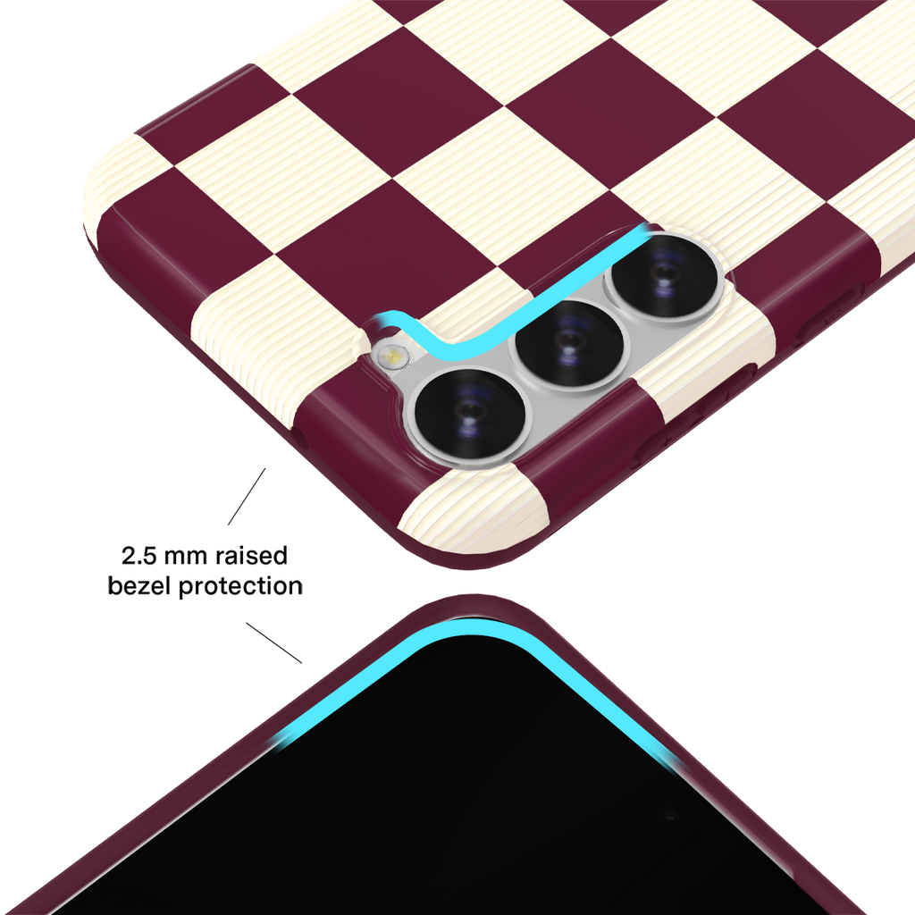 Burgundy Vibe Checker Samsung Case