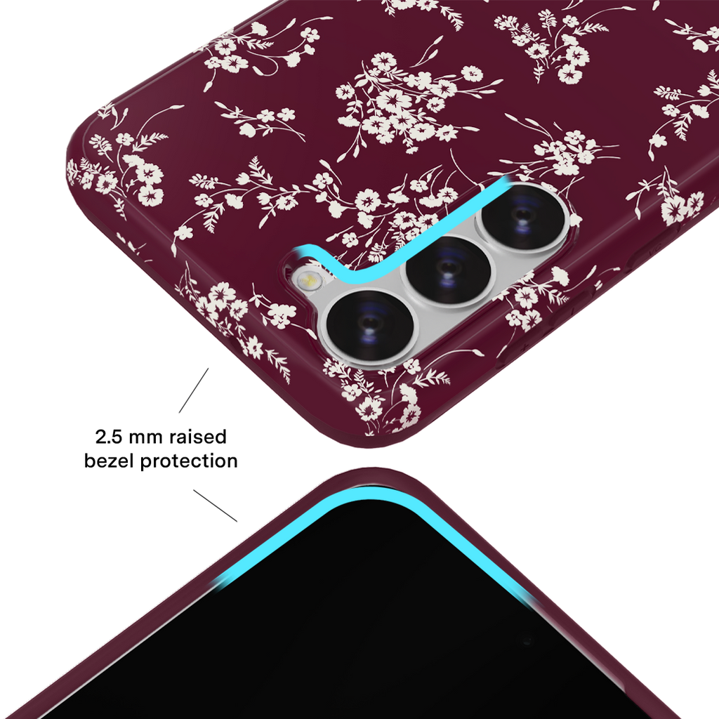 French Burgundy Floral Samsung Case