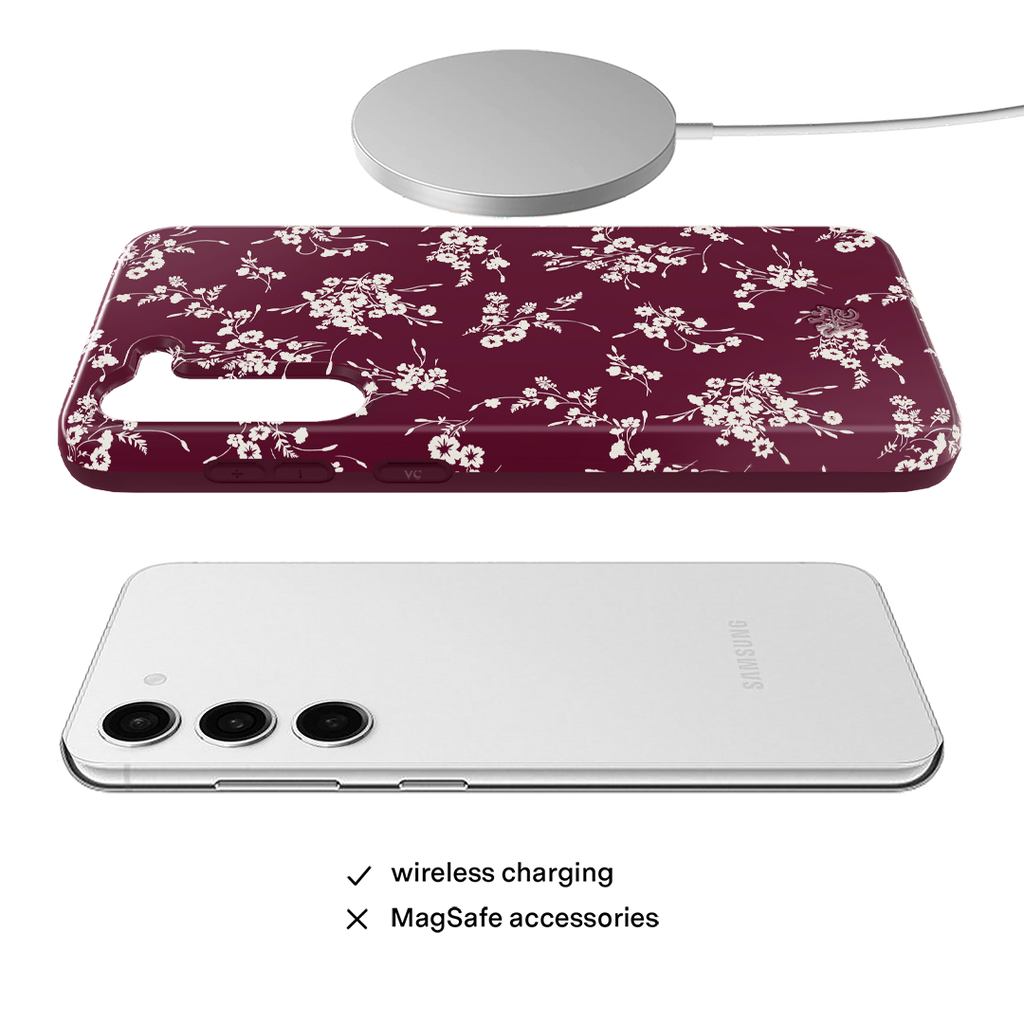 French Burgundy Floral Samsung Case