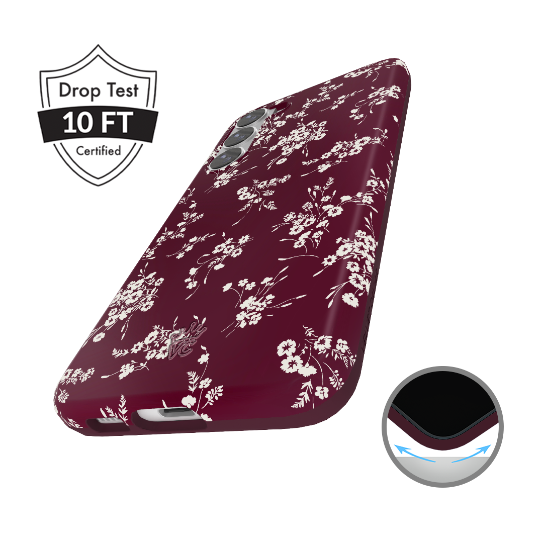 French Burgundy Floral Samsung Case