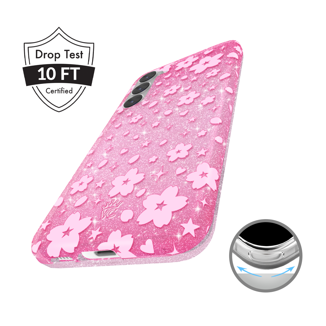 Cherry Blossom Glitter Samsung Case