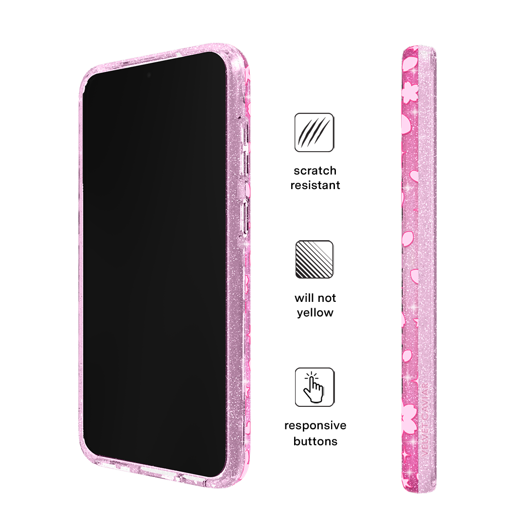 Cherry Blossom Glitter Samsung Case