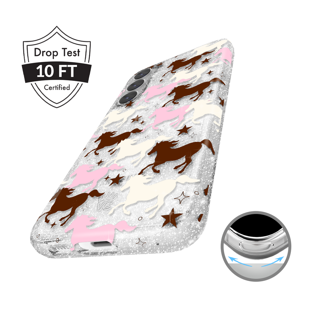 Pink Pony Glitter Samsung Case