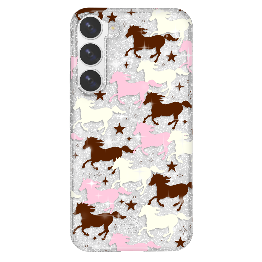 Pink Pony Glitter Samsung Case