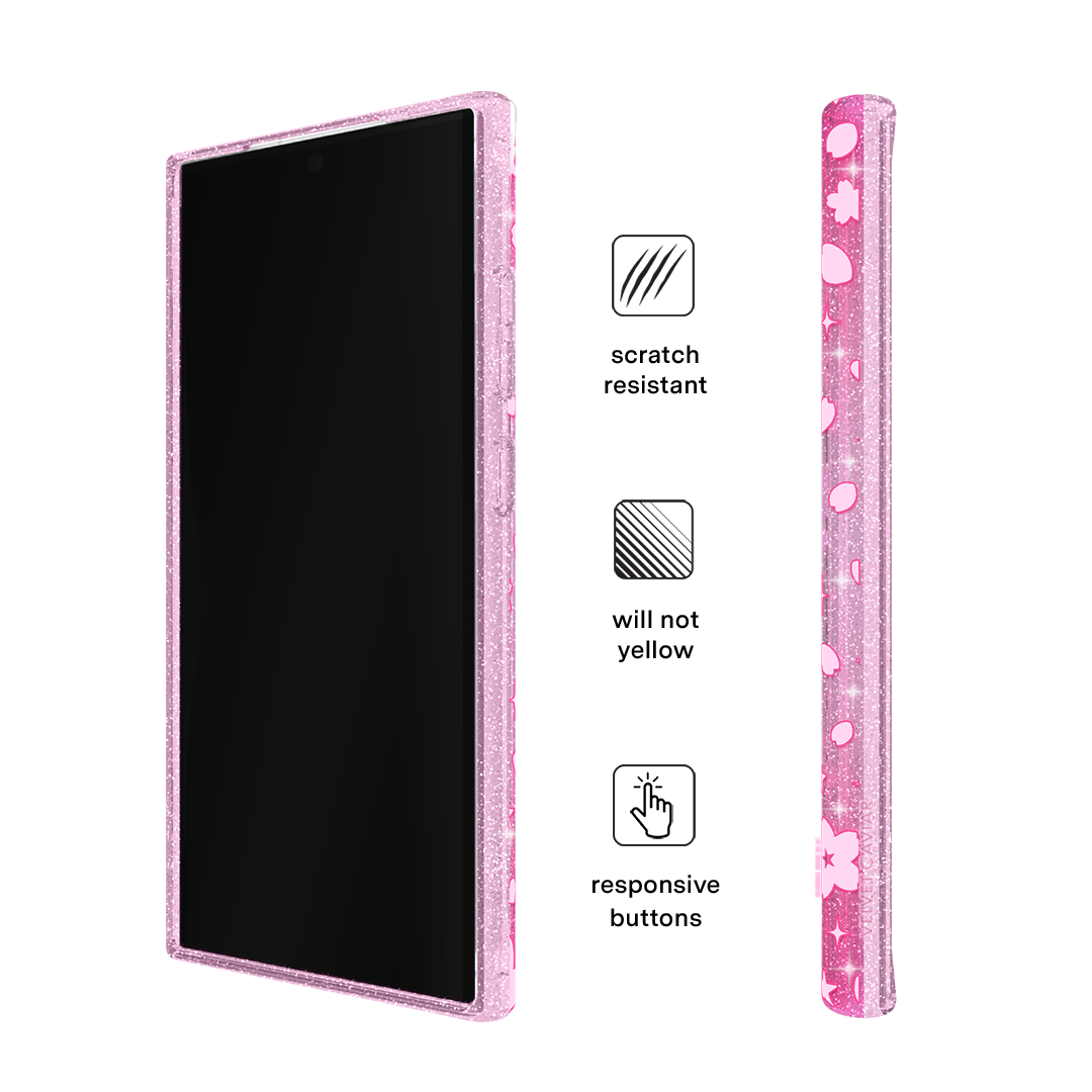 Cherry Blossom Glitter Samsung Case