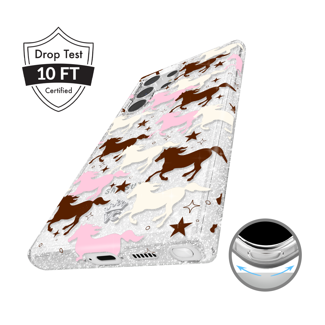 Pink Pony Glitter Samsung Case