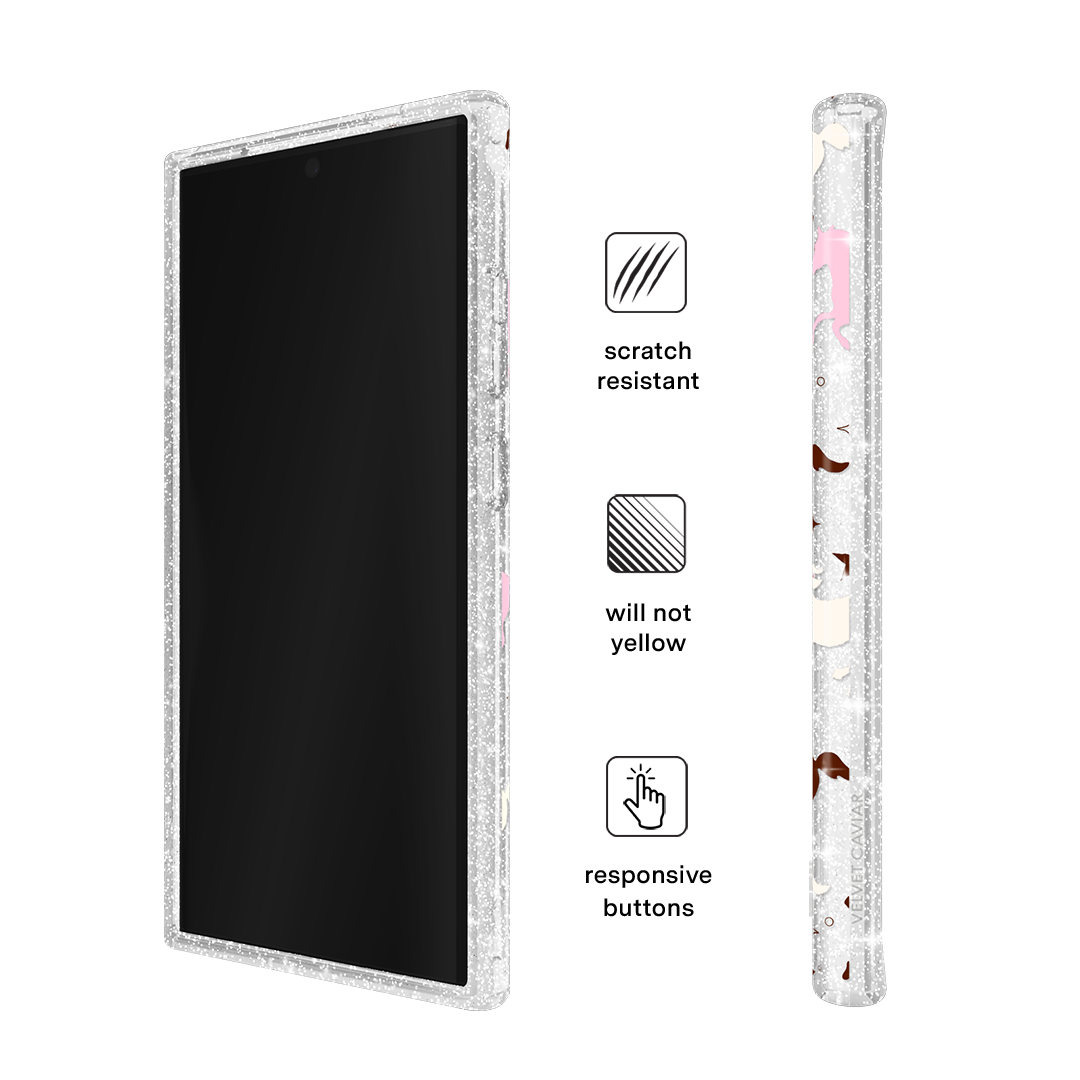 Pink Pony Glitter Samsung Case