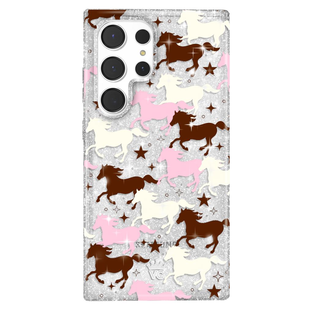 Pink Pony Glitter Samsung Case