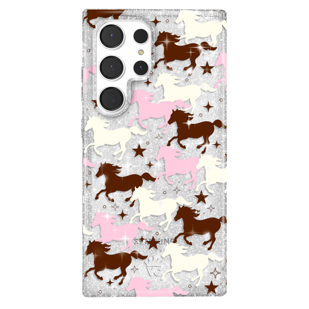 Pink Pony Glitter Samsung Case