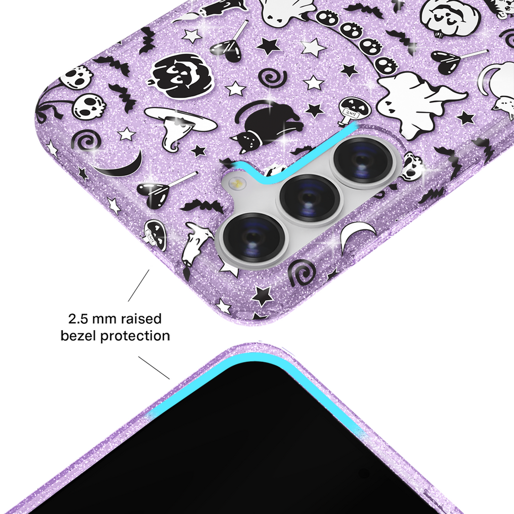 Witchy Lilac Glitter Samsung Case