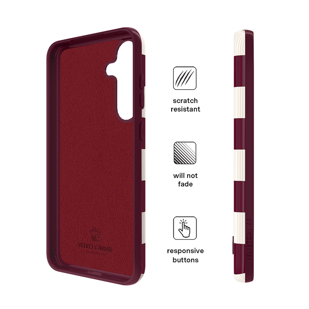 Burgundy Vibe Checker Samsung Case