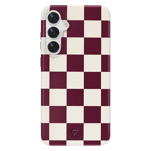 Burgundy Vibe Checker Samsung Case