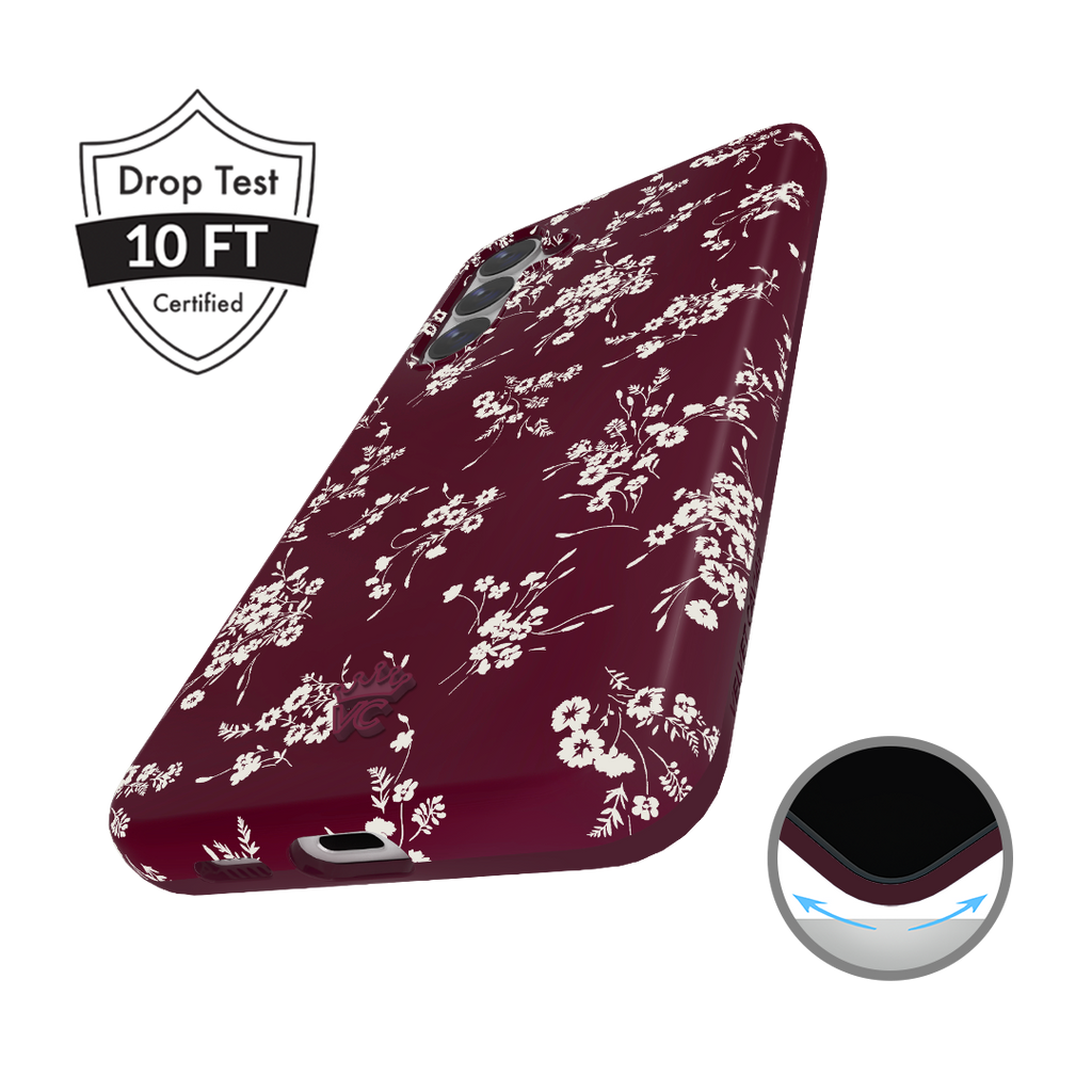 French Burgundy Floral Samsung Case