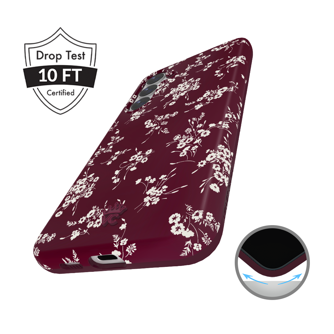 French Burgundy Floral Samsung Case
