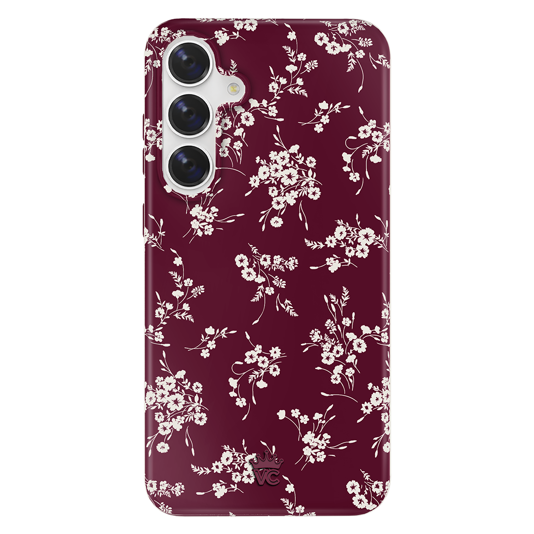 French Burgundy Floral Samsung Case