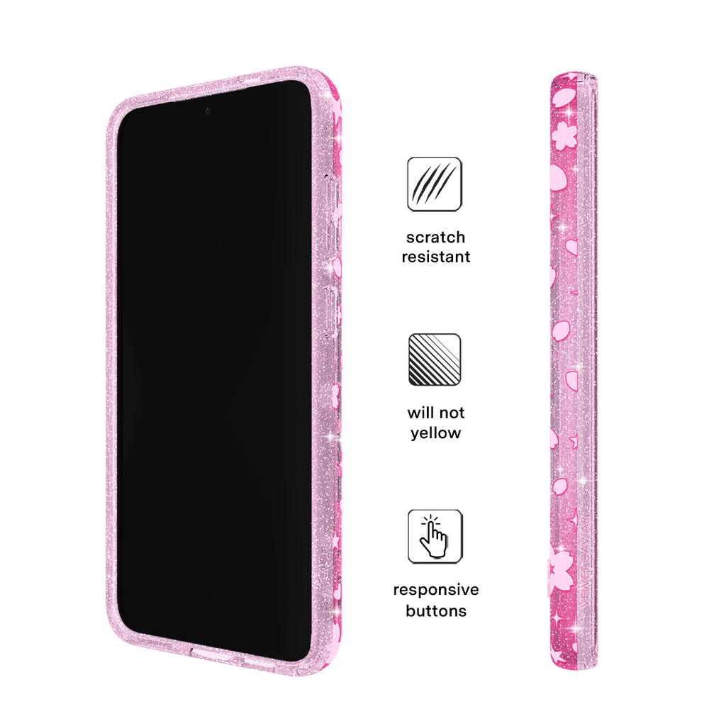 Cherry Blossom Glitter Samsung Case