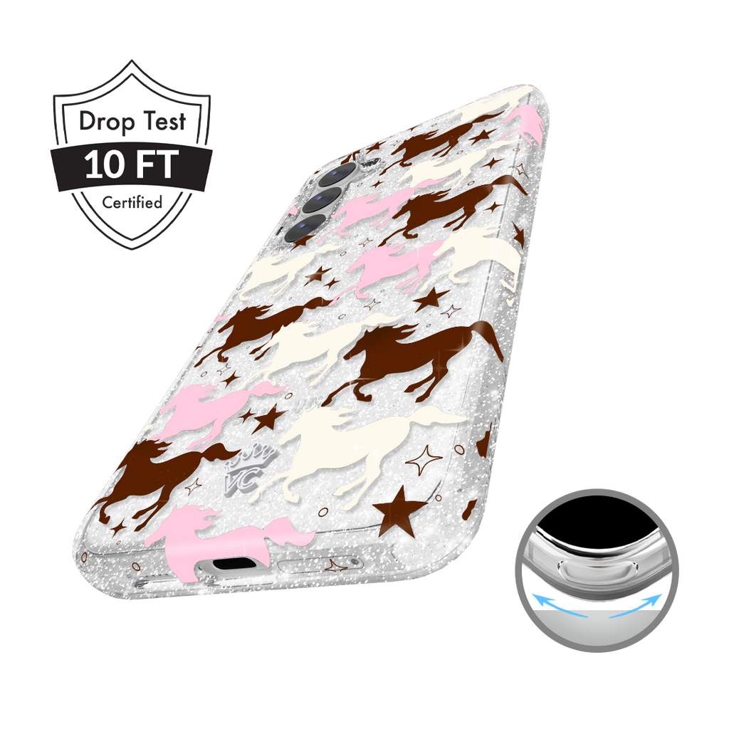 Pink Pony Glitter Samsung Case