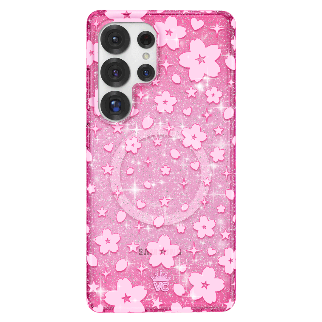 Cherry Blossom Glitter Samsung Case