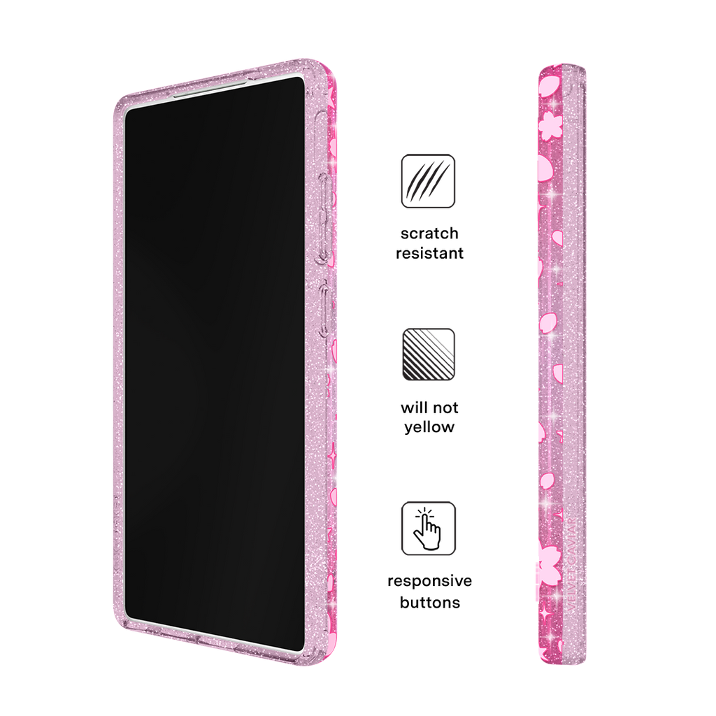 Cherry Blossom Glitter Samsung Case