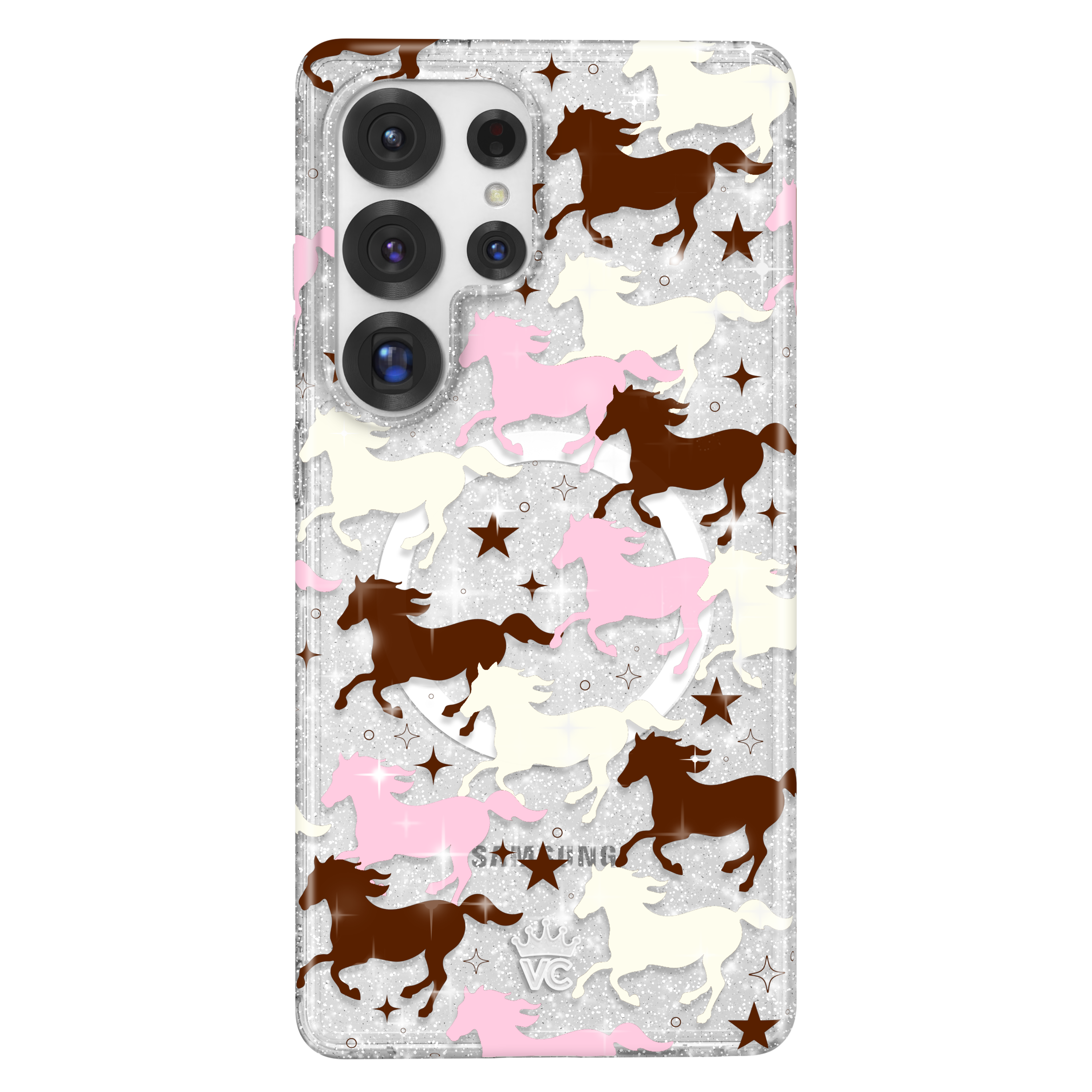 Pink Pony Glitter Samsung Case