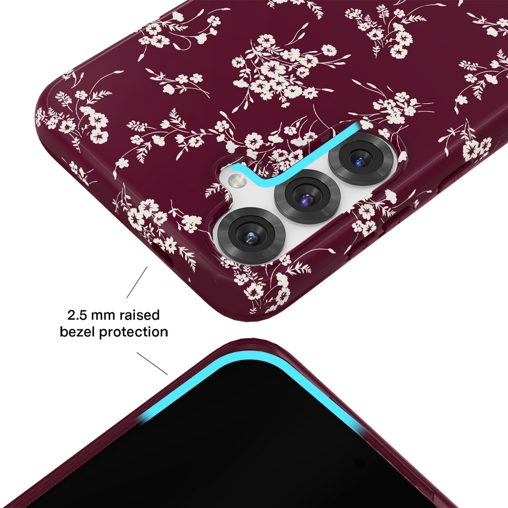 French Burgundy Floral Samsung Case