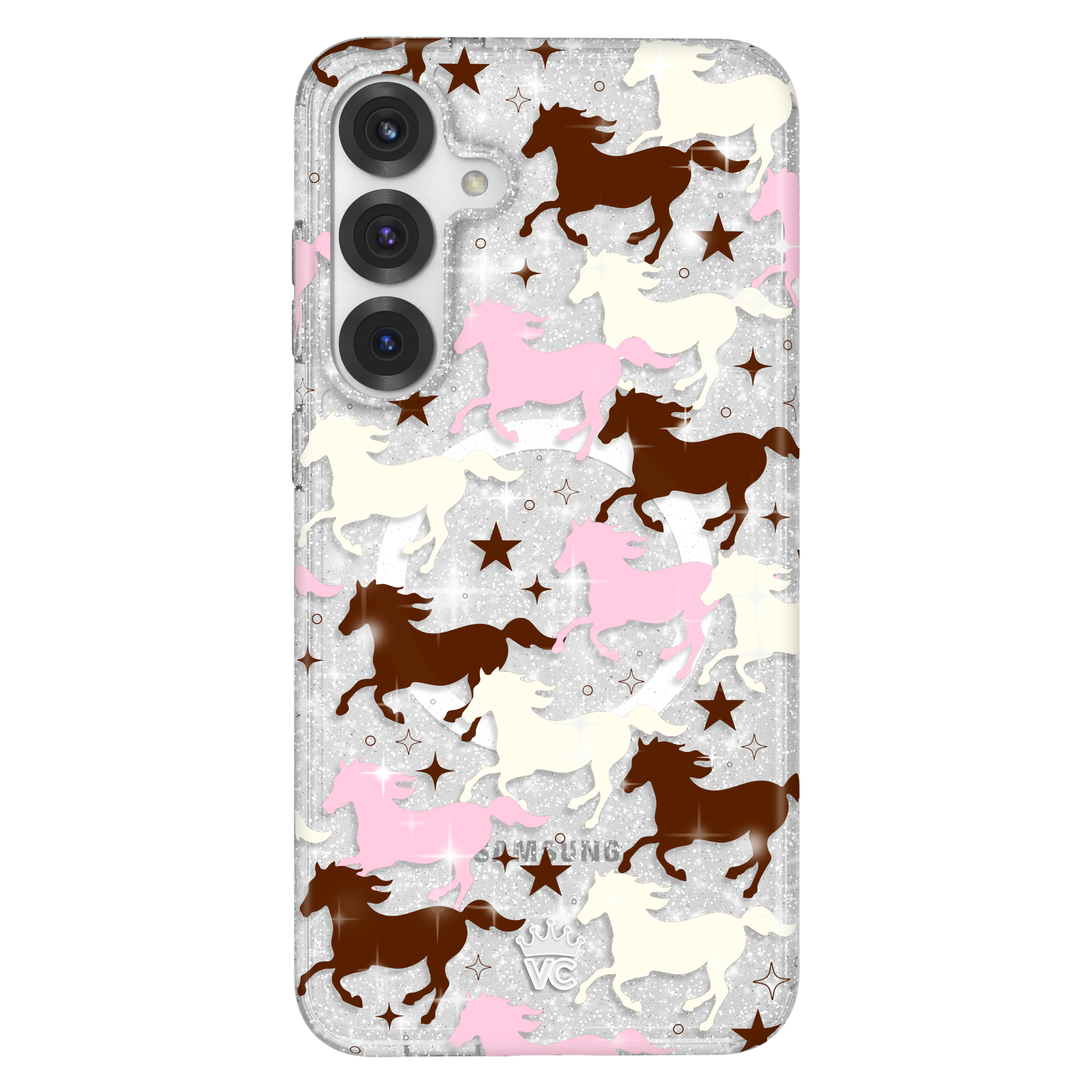 Pink Pony Glitter Samsung Case